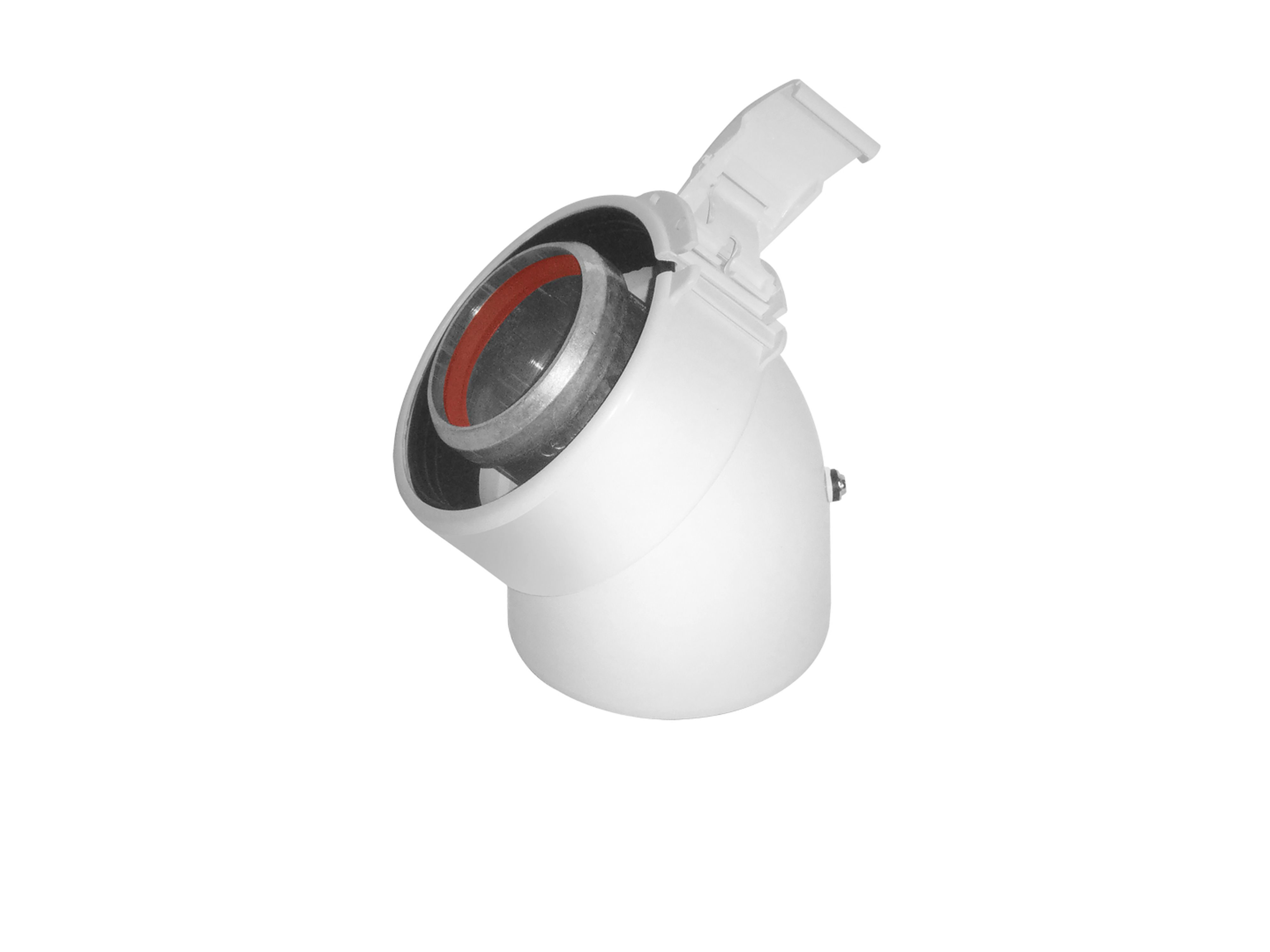 Ubbink France - Coude 45° Rolux Gaz D60/100mm alu/PVC
