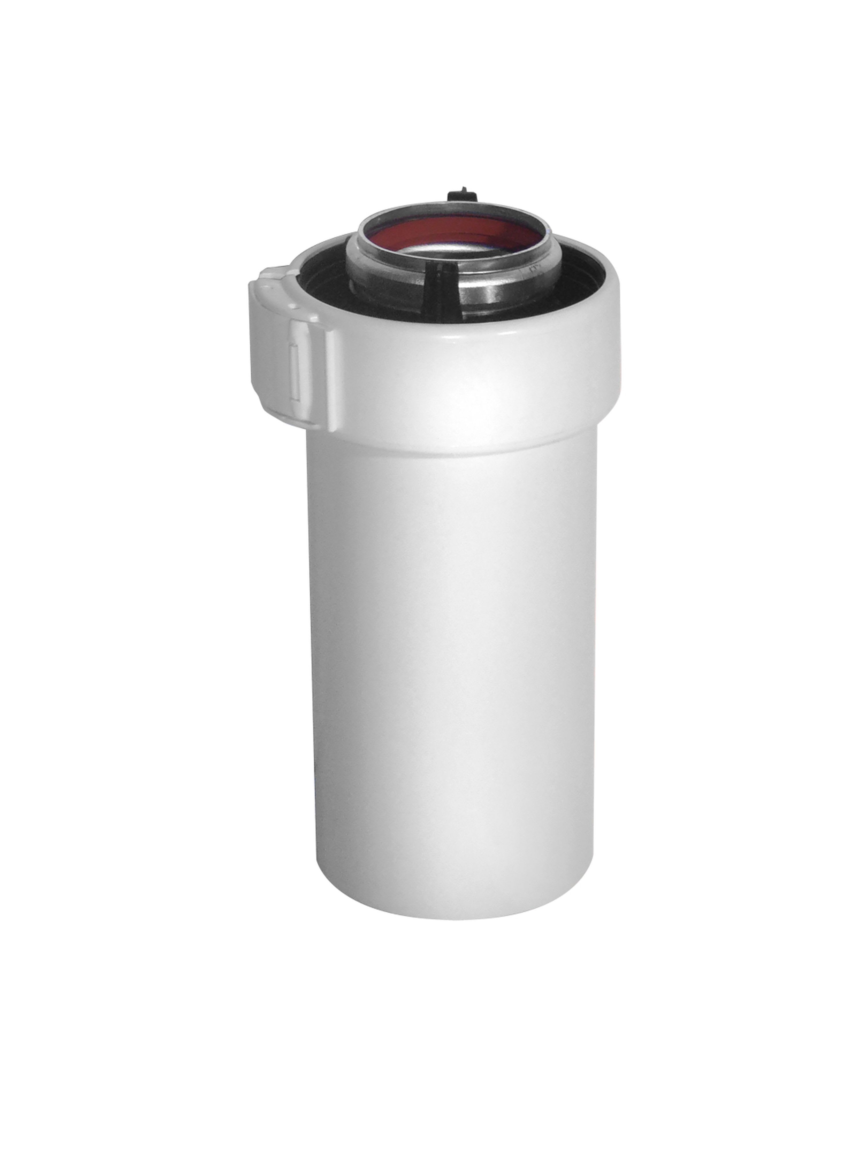 Ubbink France - Conduit Rolux Gaz D60/100mm alu/PVC long.1000mm