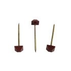 Ubbink France - Clou tête moulée long.65mm marron-rouge RAL 8015