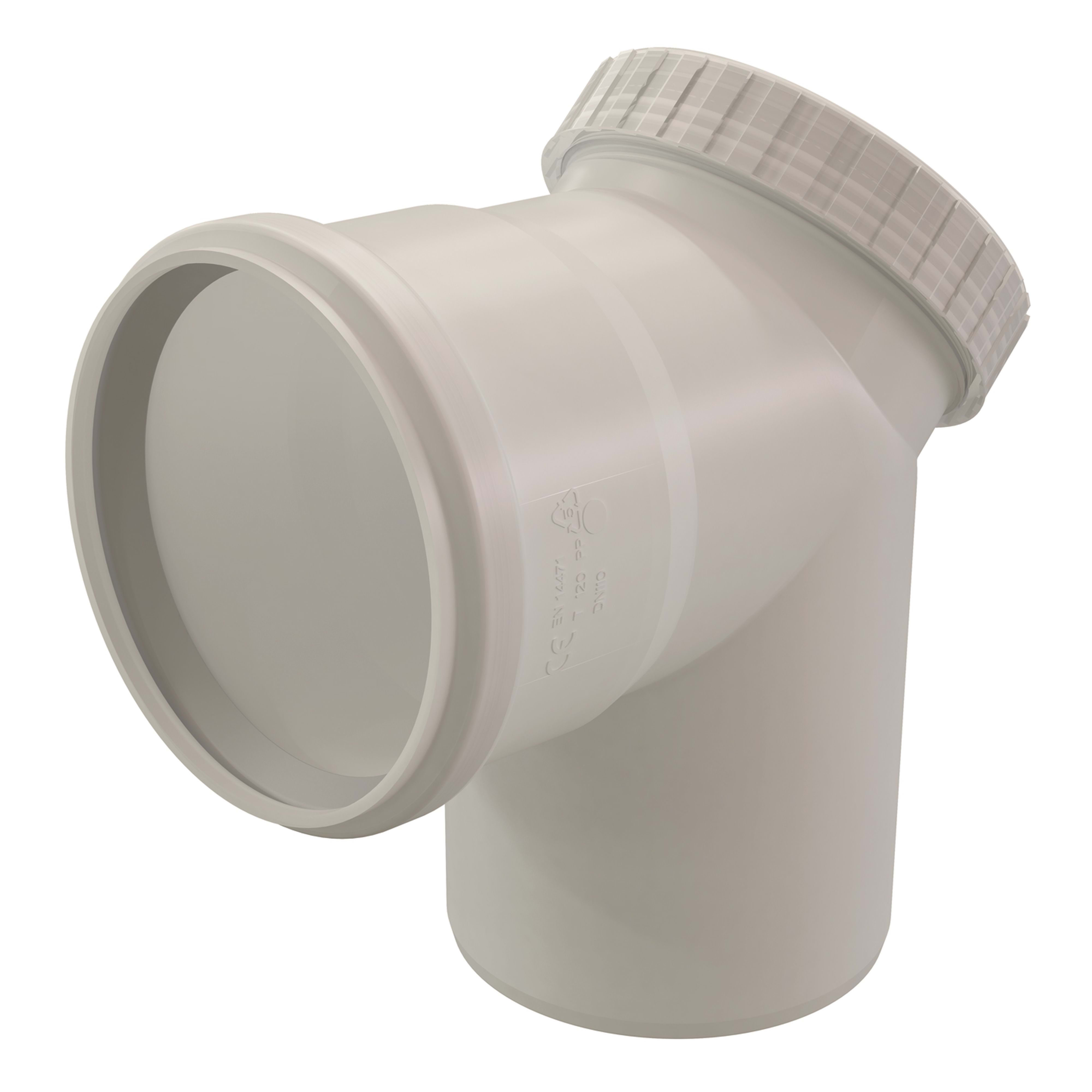 Ubbink France - Coude de visite 87° Chemilux Condensation D110mm PPTL long.136mm