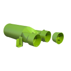 Ubbink France - Raccordement 180° Air Excellent AE34C D125mm