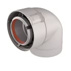 Ubbink France - Coude 87° Rolux Gaz D80/125mm ALU/PVC système Sekurit