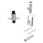 Ubbink France - Kit mural B22-B23 Chemilux Condensation D250mm conduit rigide, inox
