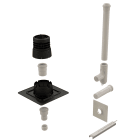 Ubbink France - Kit mural B22p-B23p Chemilux entrée murale D60mm noir pour flexible