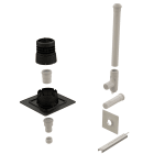 Ubbink France - Kit mural B22p-B23p Chemilux entrée murale D60mm noir pour flexible