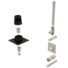 Ubbink France - Kit mural B22p-B23p Chemilux Condensation D60/100mm, noir