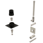 Ubbink France - Kit mural B22p-B23p Chemilux Condensation D60/100mm, noir