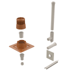 Ubbink France - Kit mural B22p-B23p Chemilux Condensation D60mm, ocre