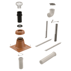 Ubbink France - Kit mural B22p-B23p Chemilux Condensation D110/160mm, ocre