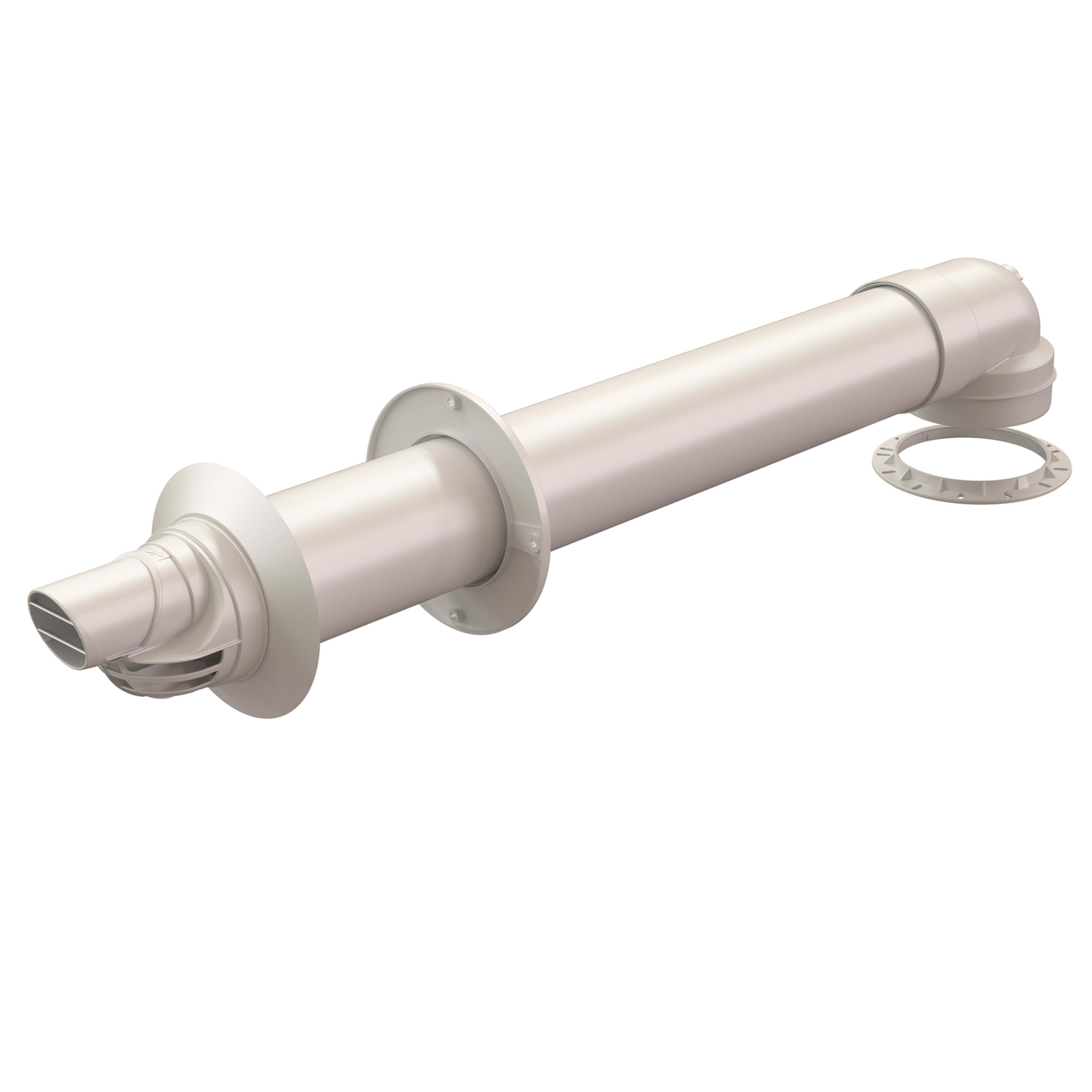 Ubbink France - Kit Terminal Horizontal condensation 80/125-60/100