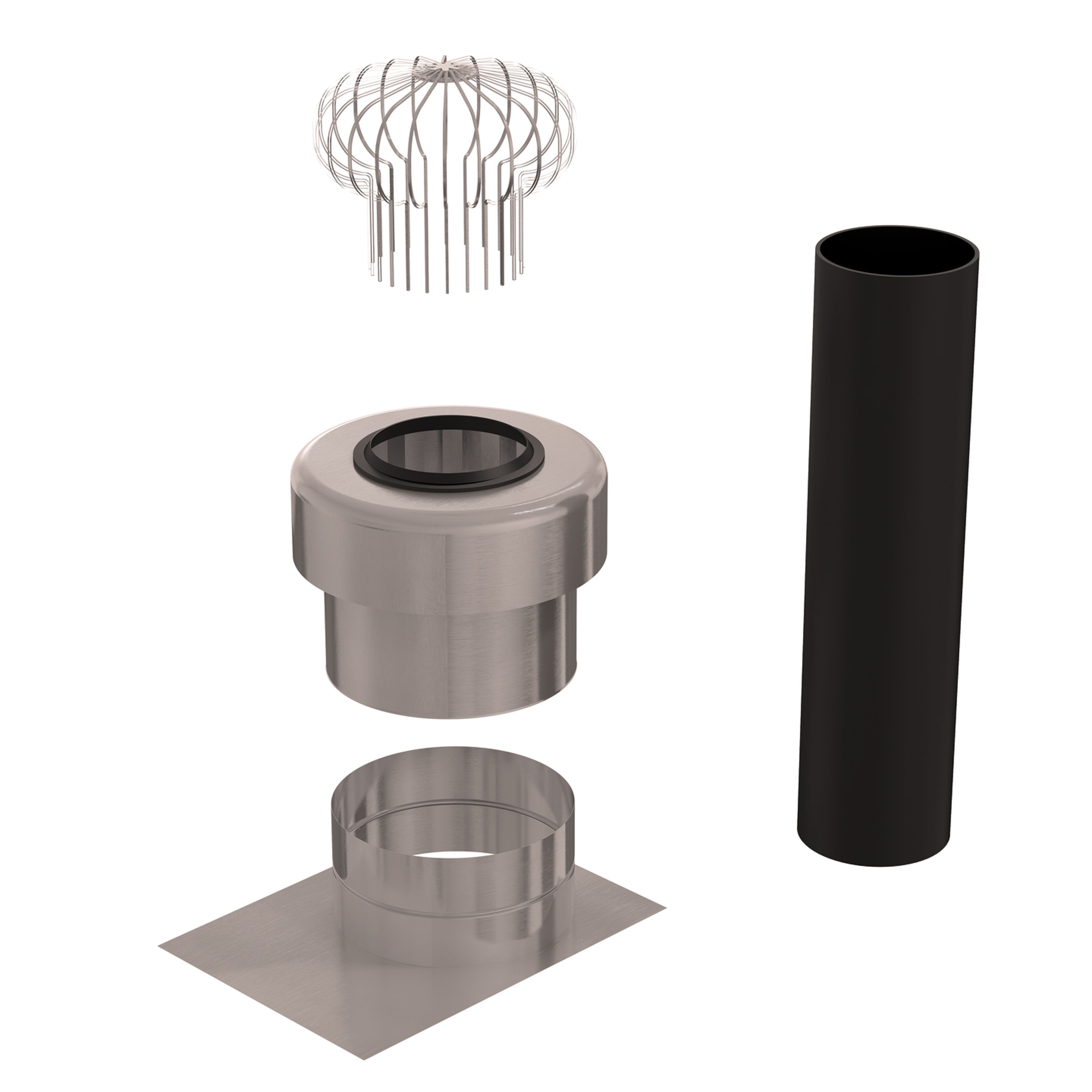 Ubbink France - Kit toit horizontal Rolux 3CEp Rénovation D160mm haut.3000mm