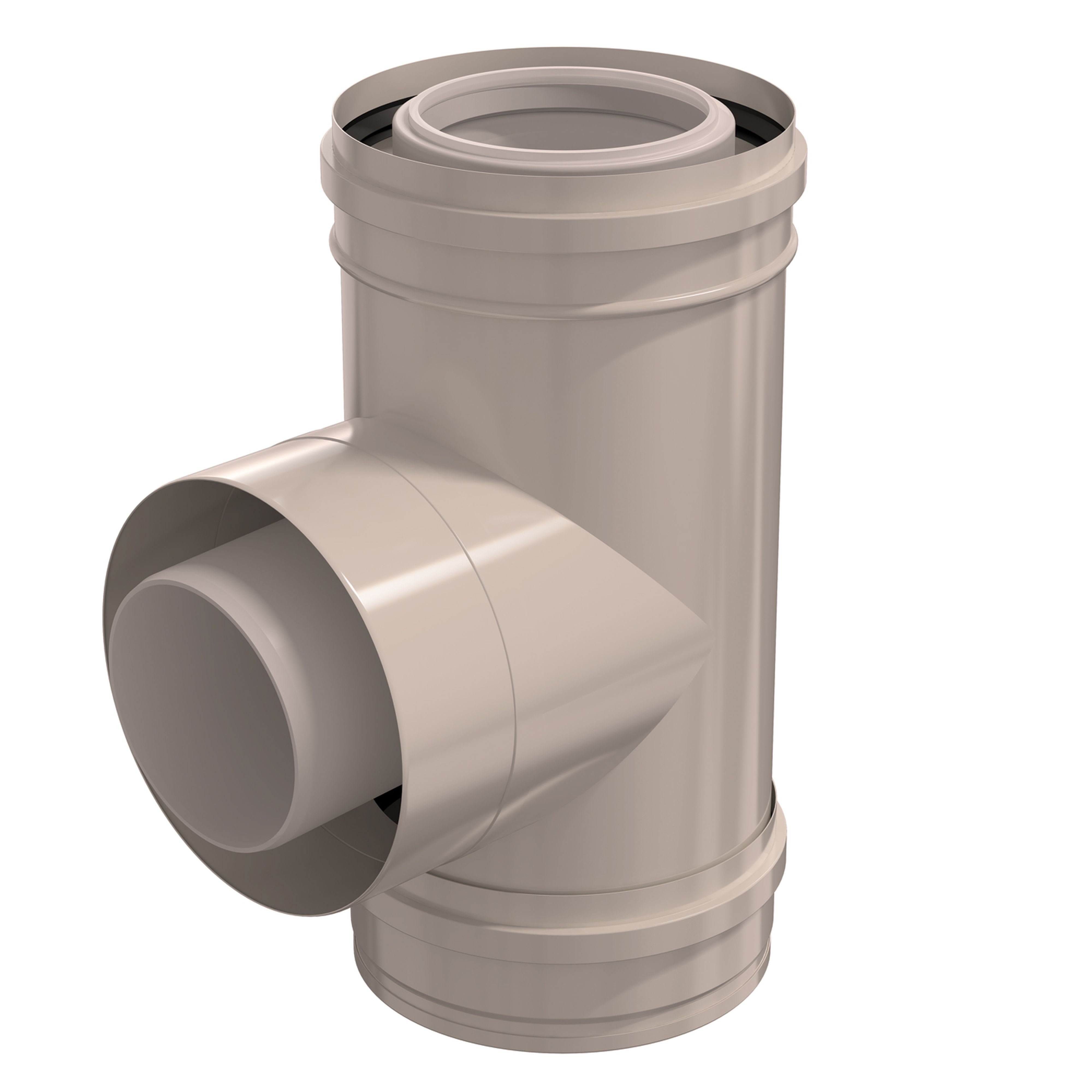 Ubbink France - Té 87° Rolux Condensation D80/125mm PPTL/inox