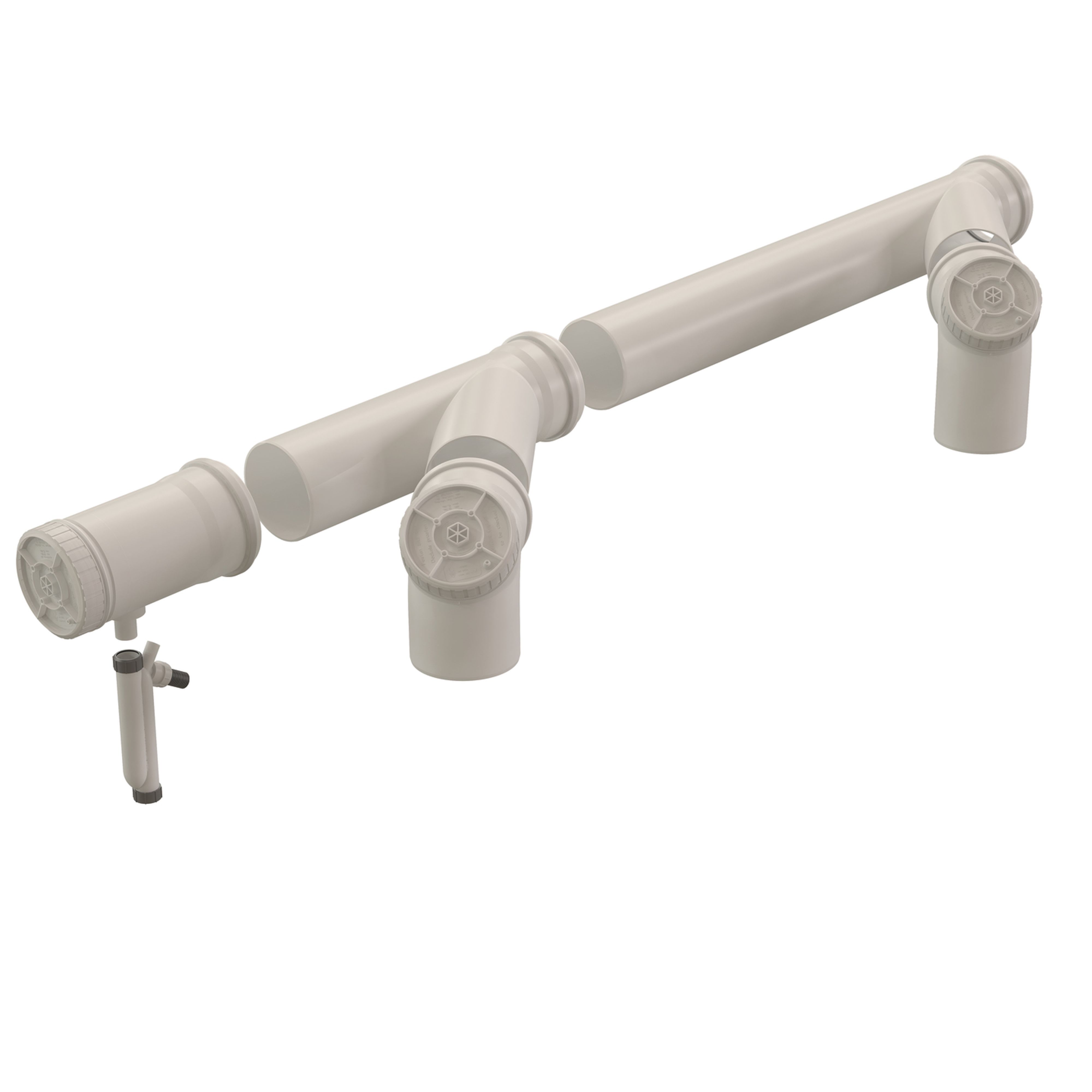 Ubbink France - Kit départ collecteur Chemilux Cascade Condensation D160/160mm