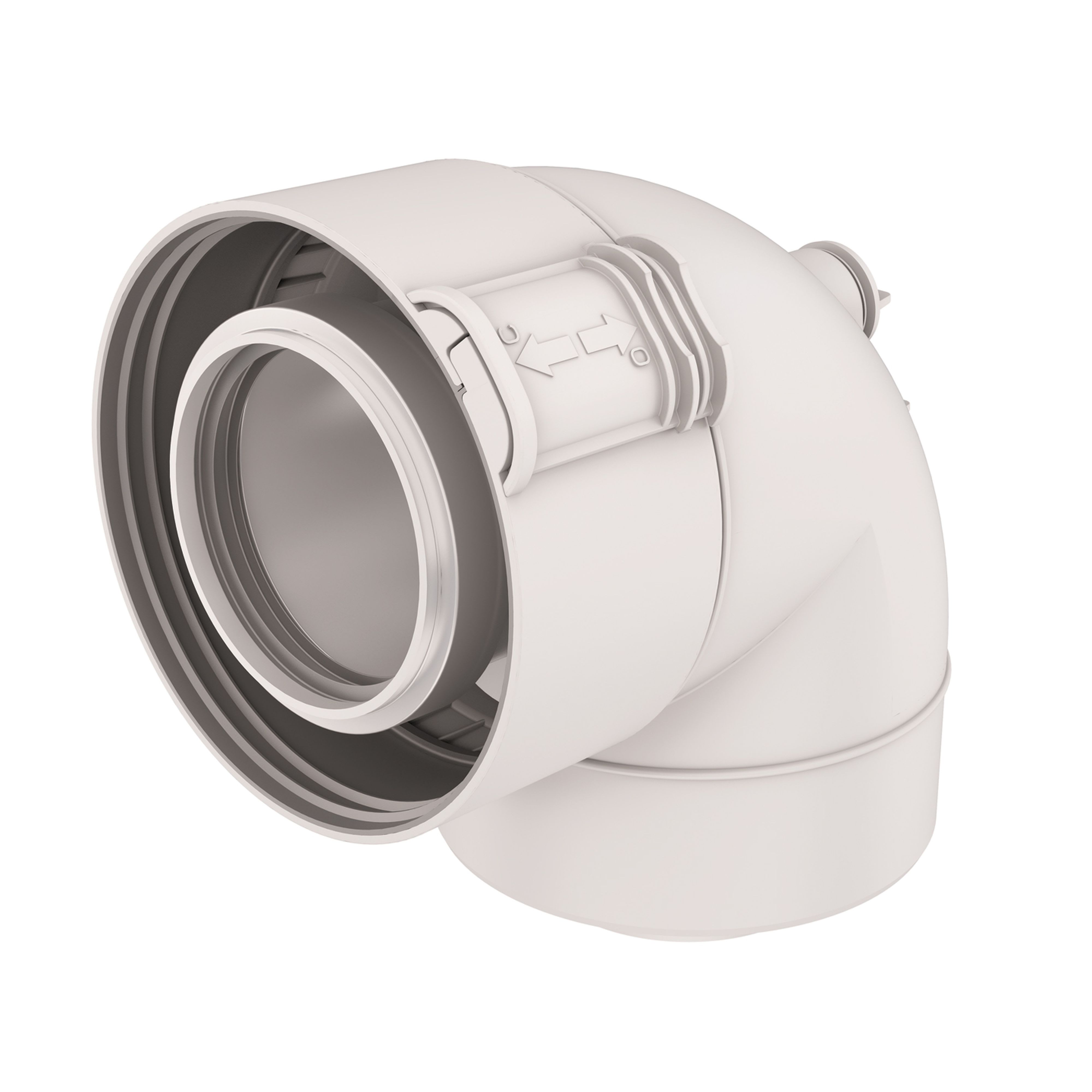 Ubbink France - Coude 60/100 PPtl/PP 87° avec prise de pression condensation Sekurit