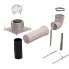 Ubbink France - Kit mural B22p-B23p Chemilux Condensation D200mm conduit rigide, inox