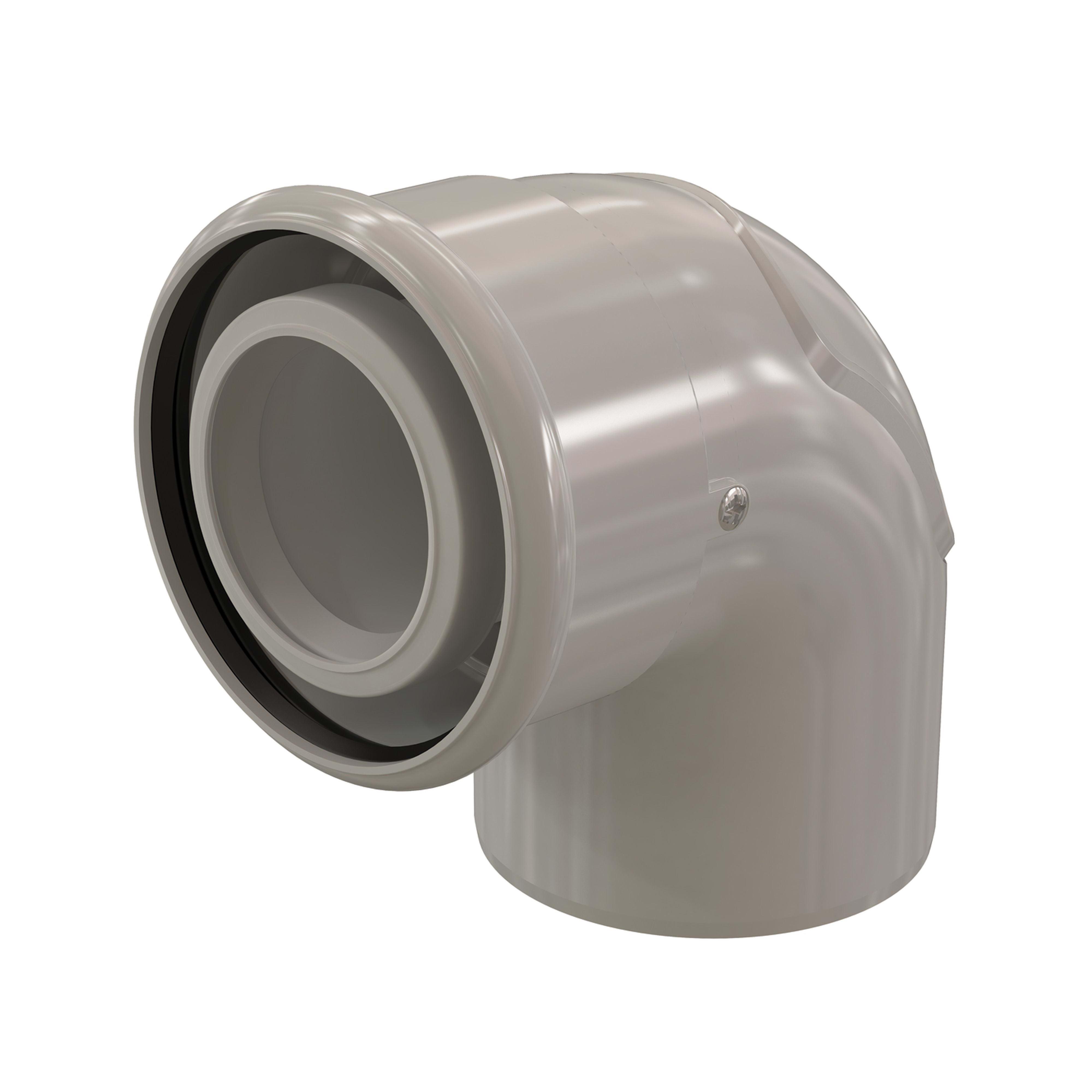 Ubbink France - Coude de visite 87° Rolux Condensation D60/100mm PPTL/alu