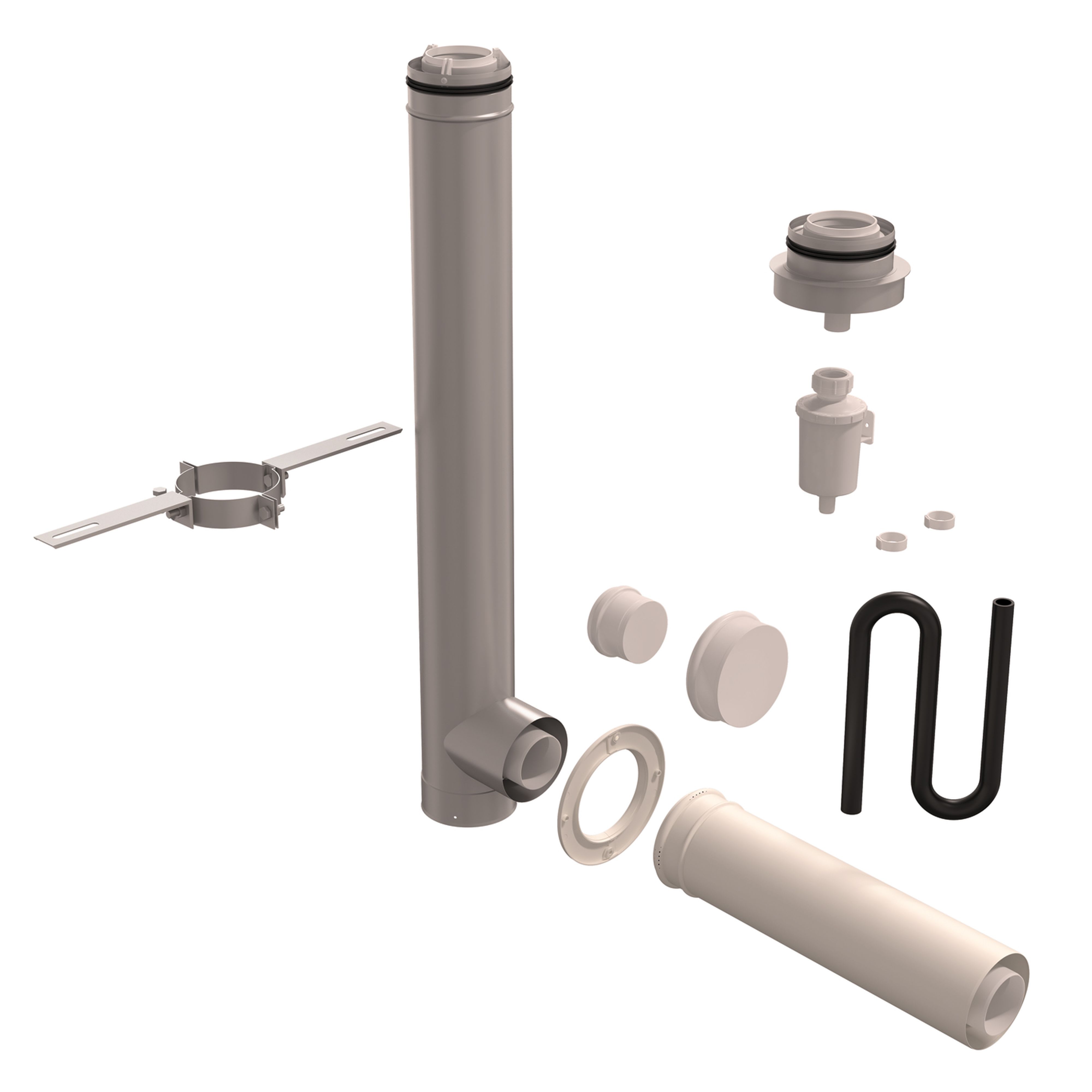 Ubbink France - Kit 3CEp de Départ D80/130mm PPtl/acier système suspension pour 1 appareil