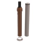 Ubbink France - Kit 3CEp de toiture D80/130mm PPtl/acier haut.2500mm avec terminal ocre