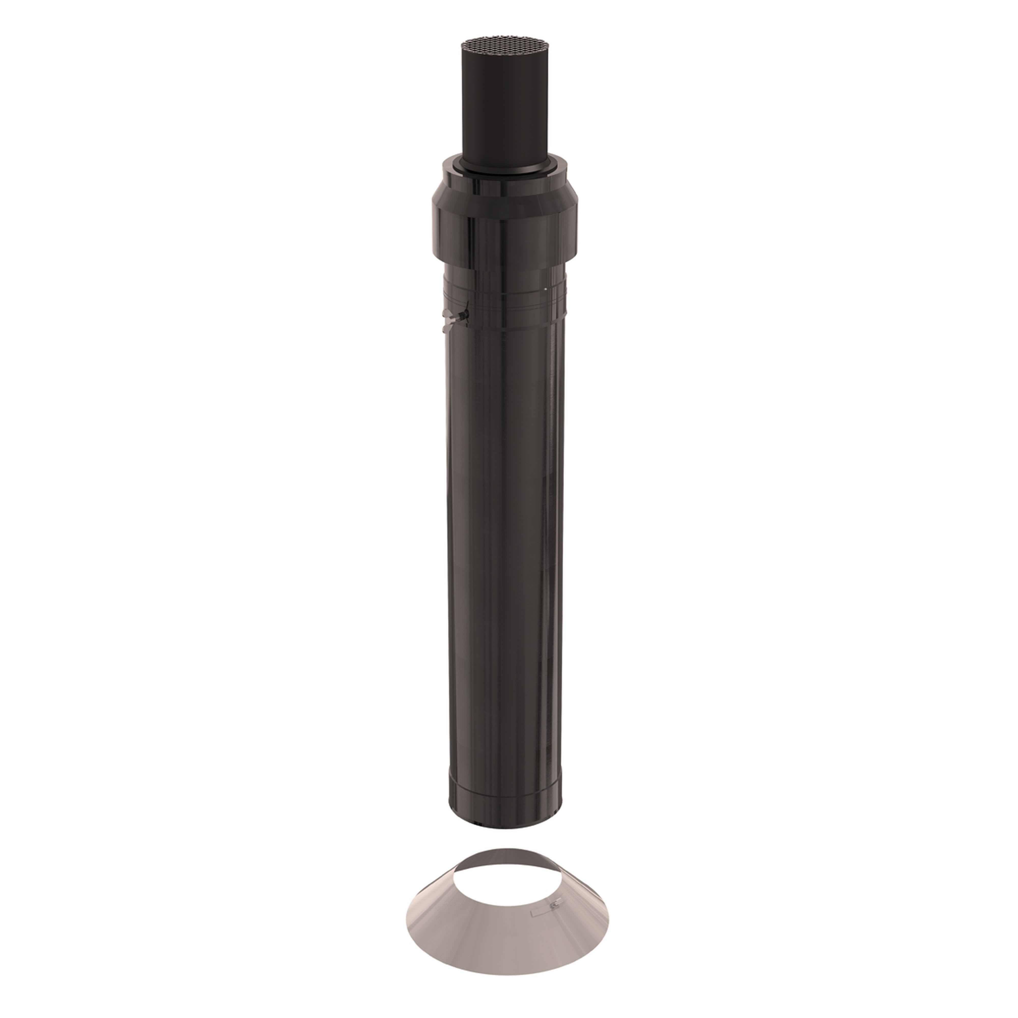 Ubbink France - Kit terminal Rolux 3CEp Condensation D110/160mm noir haut.1500mm