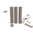 Ubbink France - Kit 3CEp d'étage D125/200mm PPtl/acier haut.3100mm pour 2 appareils à 90°