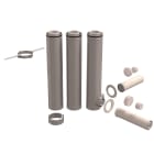 Ubbink France - Kit 3CEp d'étage D125/200mm PPtl/acier haut.3100mm pour 2 appareils à 90°