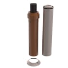 Ubbink France - Kit 3CEp de toiture D125/200mm PPtl/acier haut.2500mm avec terminal ocre