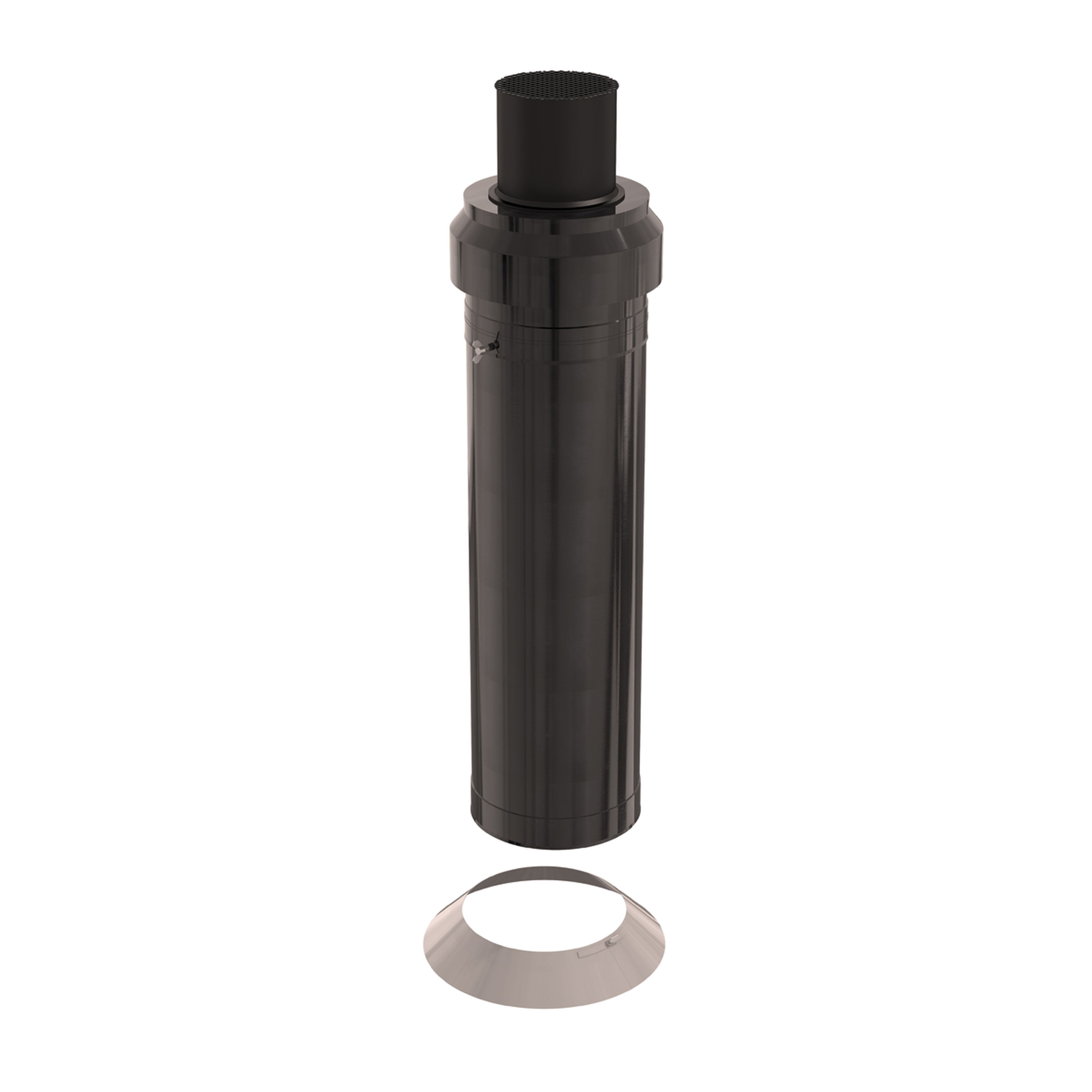 Ubbink France - Kit terminal Rolux 3CEp Condensation D160/250mm noir haut.1500mm