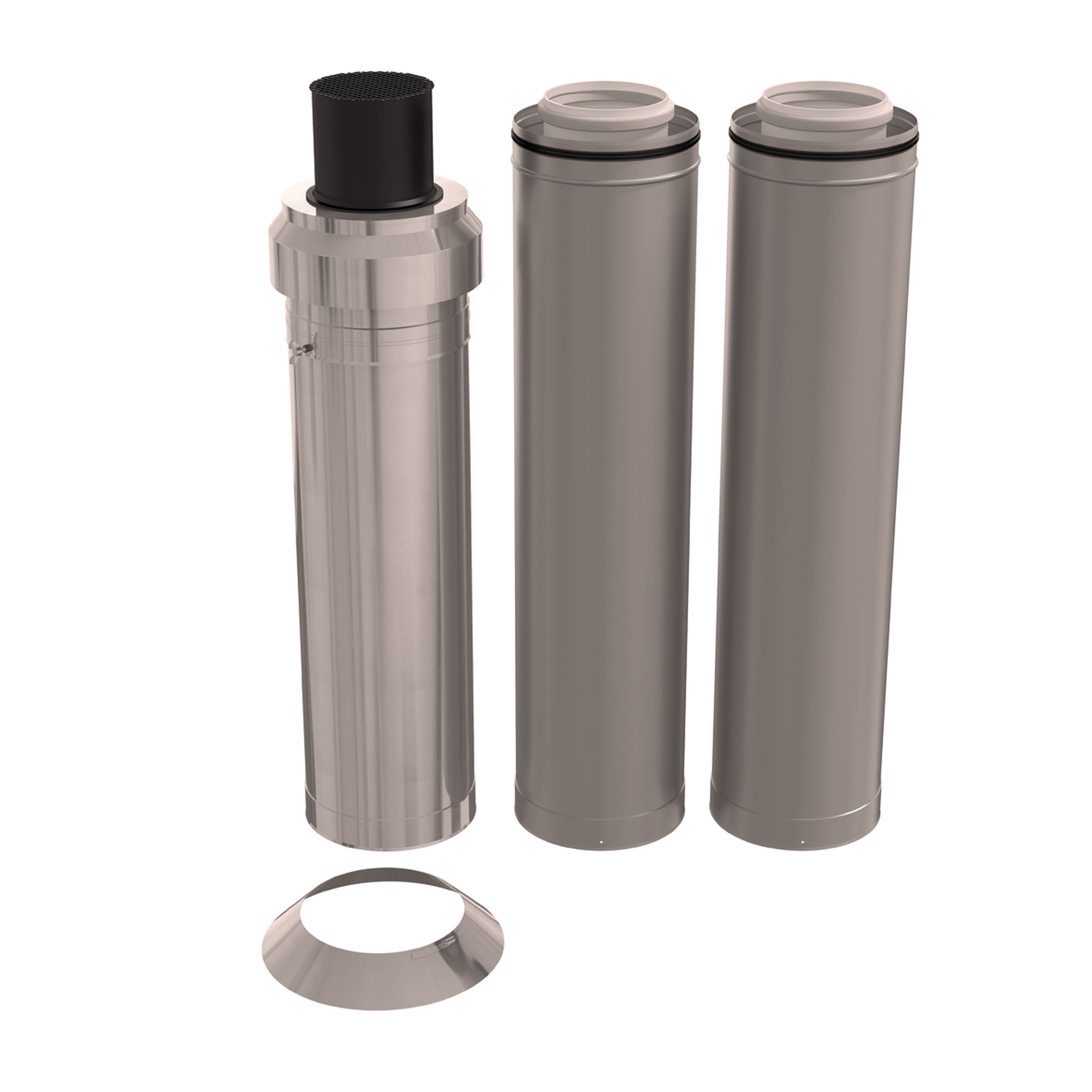 Ubbink France - Kit terminal Rolux 3CEp Condensation D160/250mm inox haut.2500mm