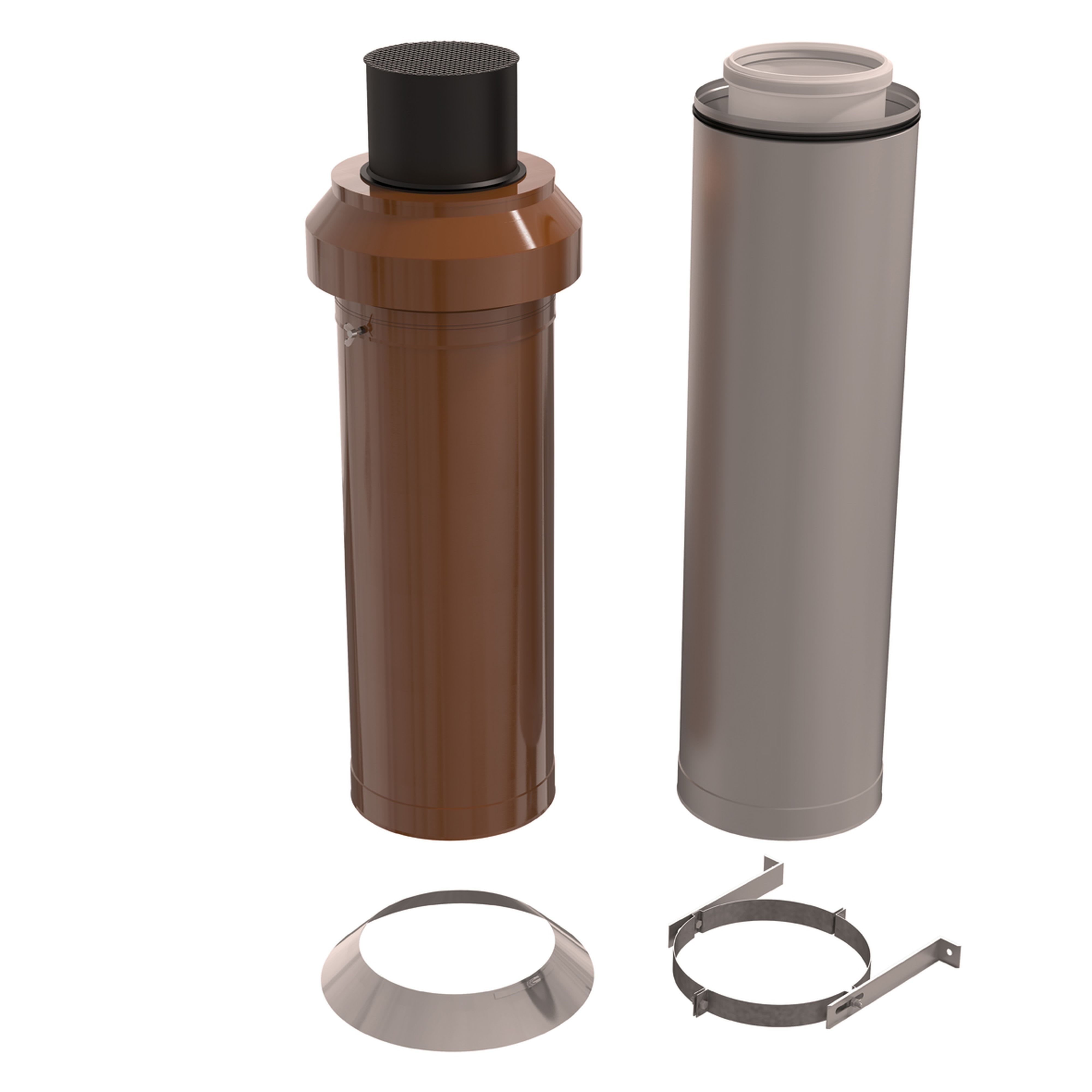 Ubbink France - Kit terminal Rolux 3CEp Condensation D200/300mm ocre haut.1500mm