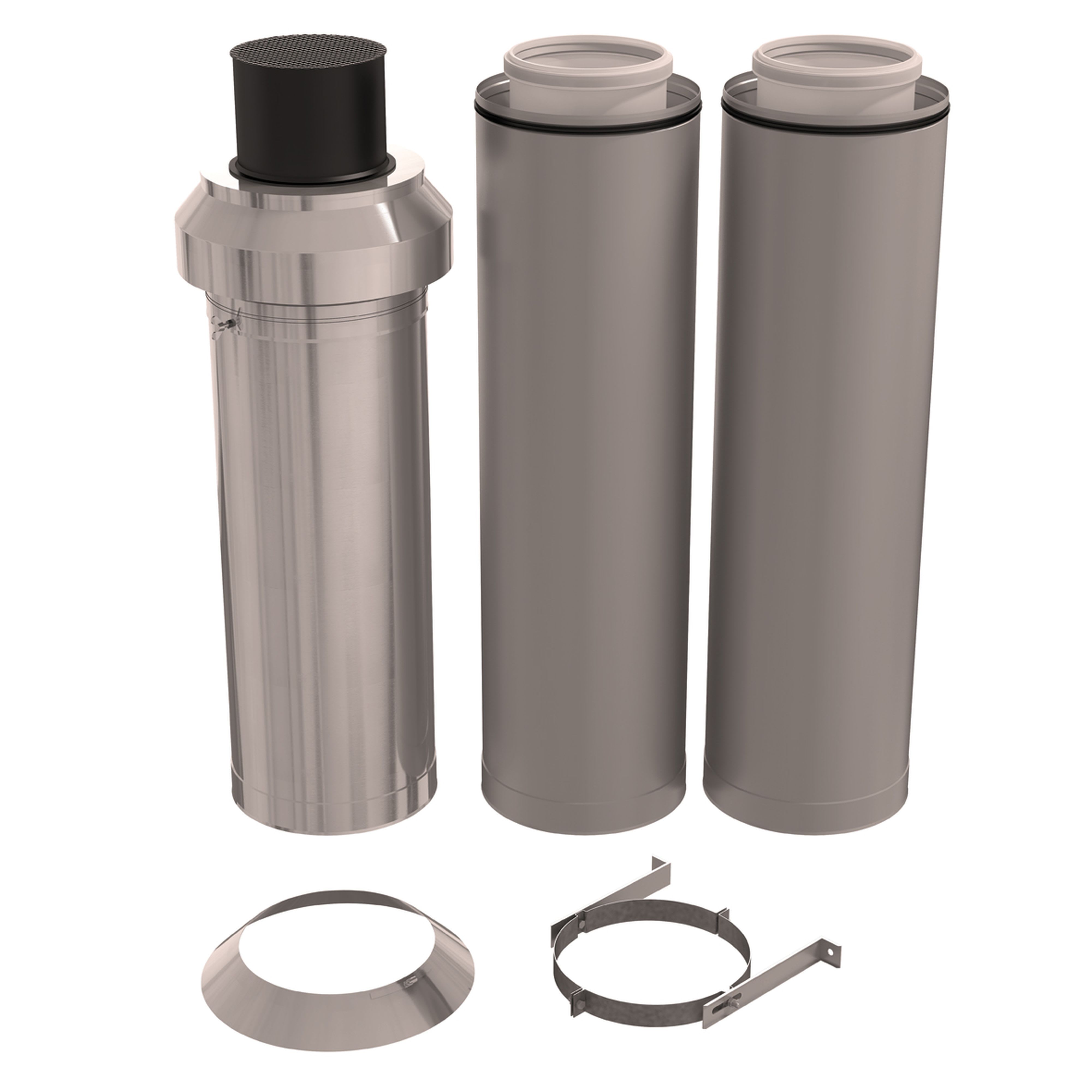 Ubbink France - Kit terminal Rolux 3CEp Condensation D200/300mm inox haut.2500mm