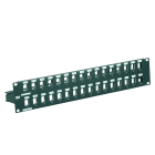 Corning - Panneau 32 ports 2U alu noir RJ45, non équipé de connecteurs