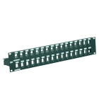 Corning - Panneau 32 ports 2U alu noir RJ45, non équipé de connecteurs