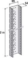 Corning - Profilé Europe base 8 de 2 mètres, pas = 16 mm, p = 55 mm