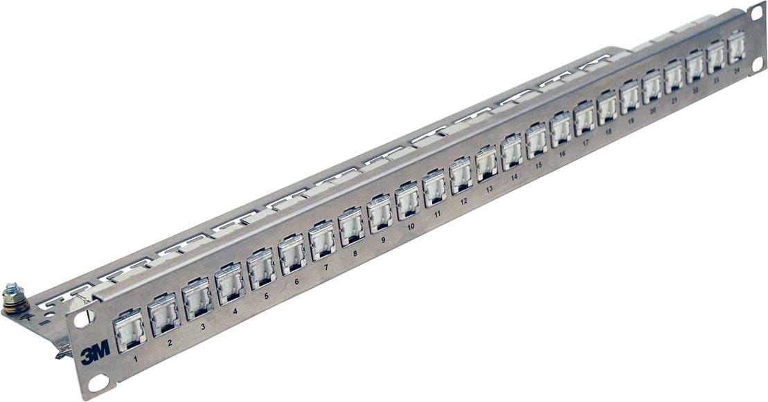 Corning - Panneau VOLPPCAF24K équipé de 24 RJ OCK6ASE ALU 1U (ancienne réf PPCA1UF24)