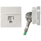 Corning - Prise RJ45 Cat 6 STP Blindée 45x45, Blanc (ancienne réf K6S45W)