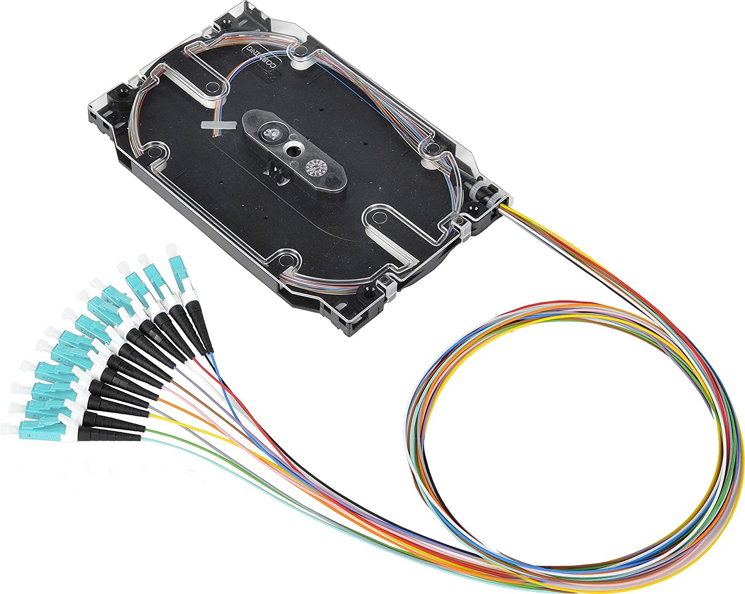 Corning - Pack d'épissurage avec 1 cassette et 12 pigtails OM4 LC, pour fusion ou crimp