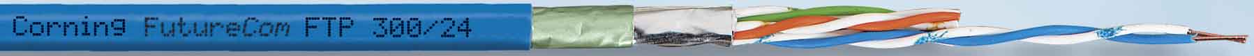 Corning - Câble Catégorie 5E F/UTP PVC AWG24 Eca 1000M 4 paires Gaine bleue