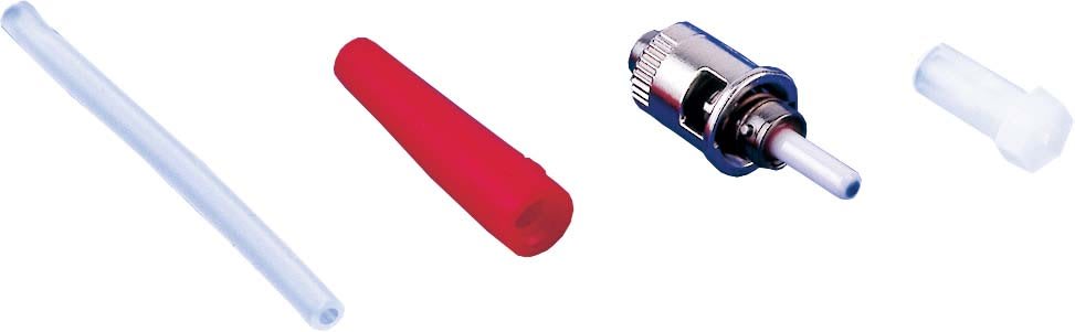 Corning - Connecteur ST Hot Melt 125 + manchon rouge - Conditionnement par 60