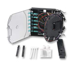 Corning - Cassette épissurage CCH 12FO OM3, 6 raccords LC Duplex, 12 pigtails couleur OM3