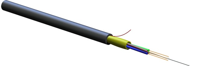 Corning - Câble FREEDM 4fo OM3 - sans gel - structure serrée - intérieur/extérieur - Cca