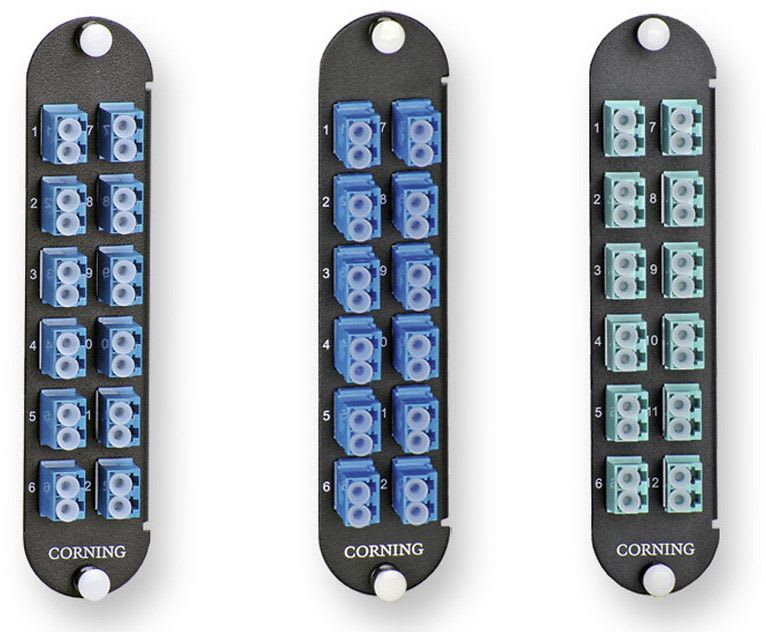Corning - Panneau optique CCHE-CP avec 6 raccords LC duplex SM auto-obturants pour 12FO