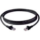 Corning - Cordon Catégorie 6A, S/FTP AWG 26 LSZH Noir, 2xRJ45, 4 paires, 1m