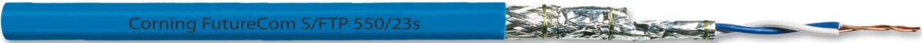 Corning - Câble Catégorie 6A S/FTP LSZH-1 AWG23 Dca 1000M 4 paires Gaine bleue