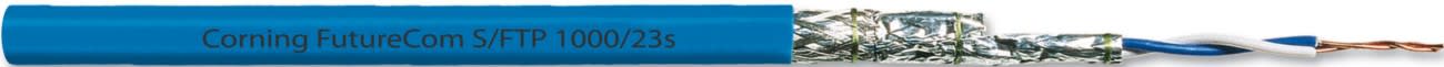Corning - Câble Catégorie 7A S/FTP LSZH-1 AWG23 Dca 500M 2x4 paires Gaine bleue