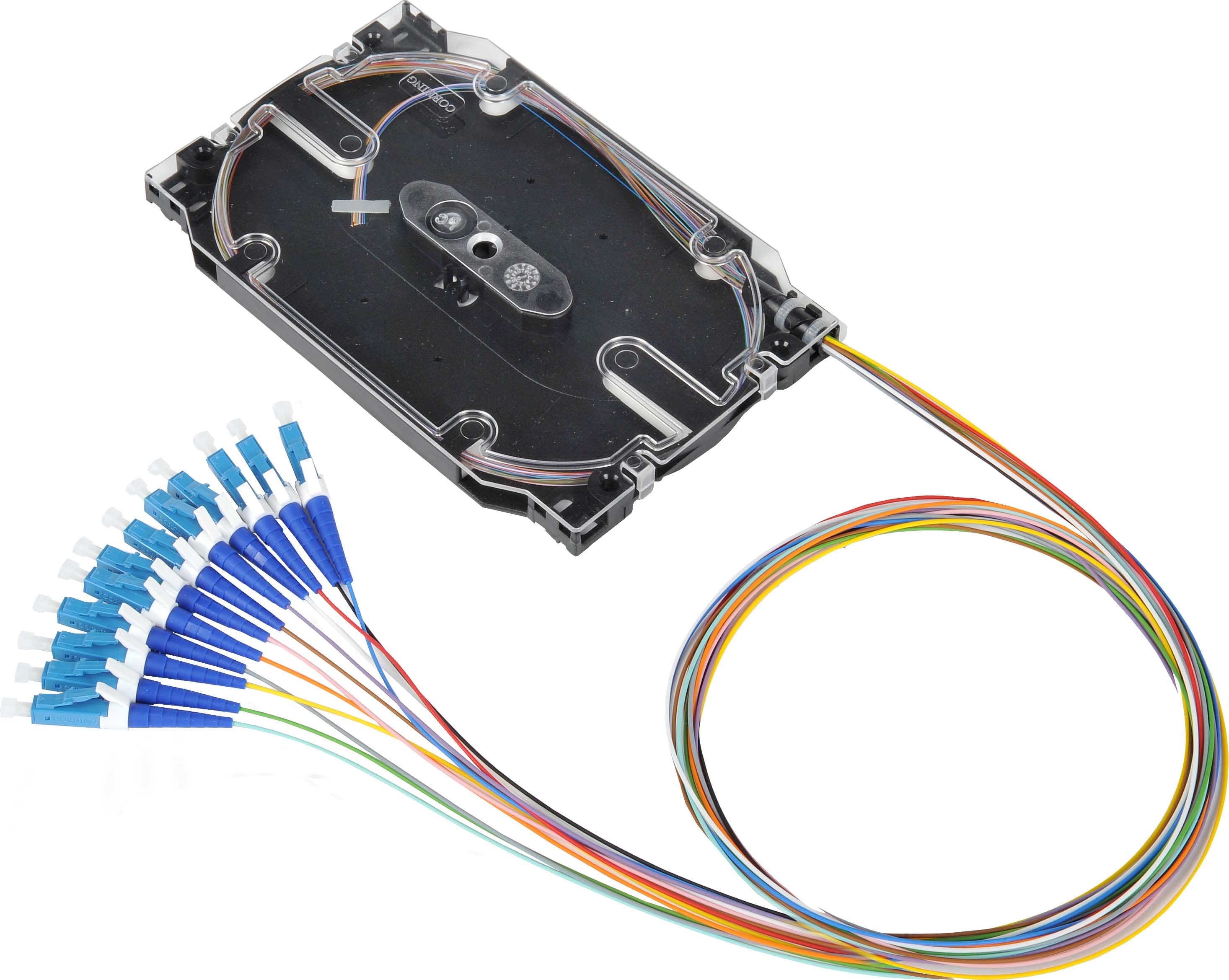 Corning - Pack d'épissurage avec 1 cassette et 12 pigtails OS2 LC, pour fusion ou crimp