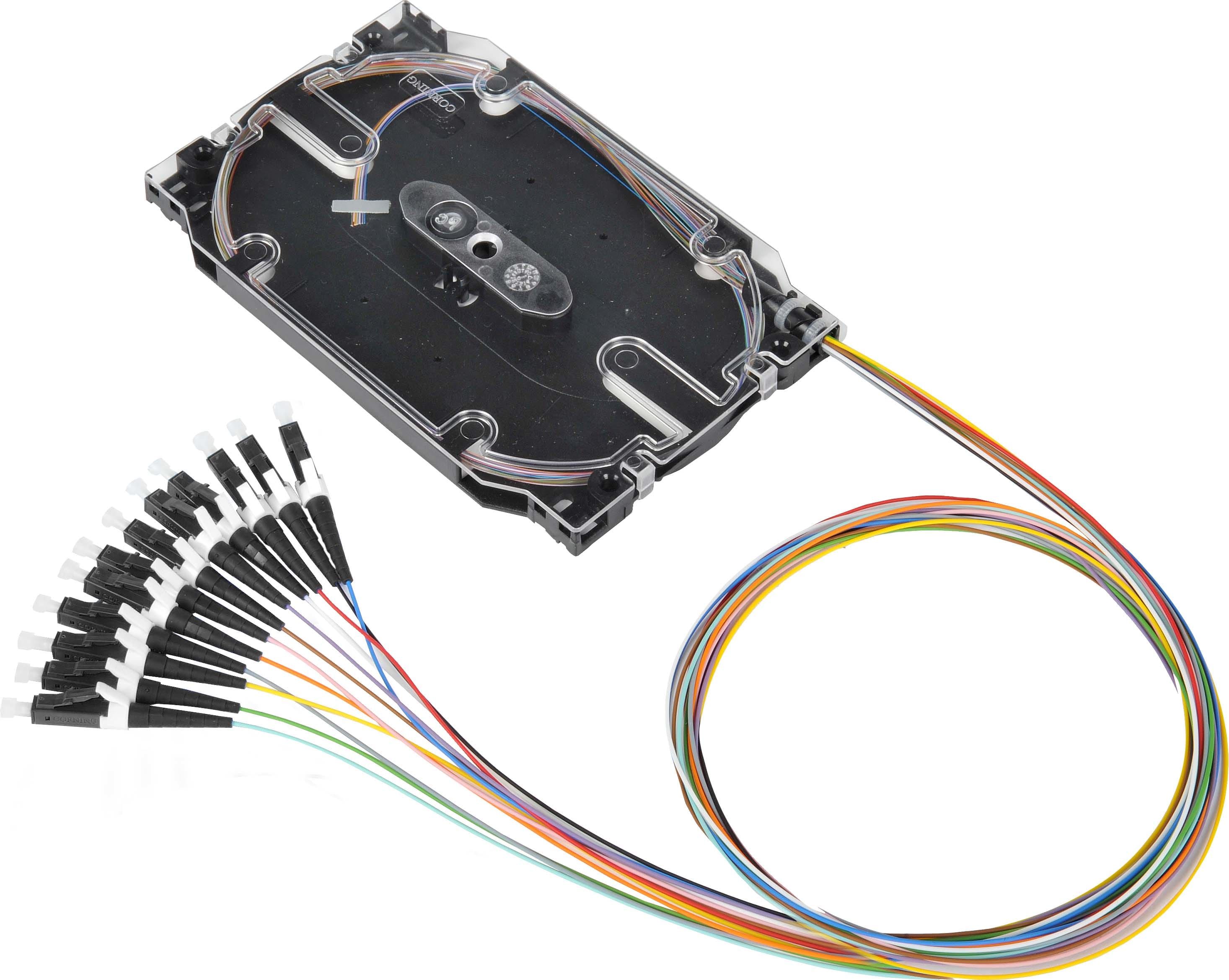 Corning - Pack d'épissurage avec 1 cassette et 12 pigtails OM2 LC, pour fusion ou crimp