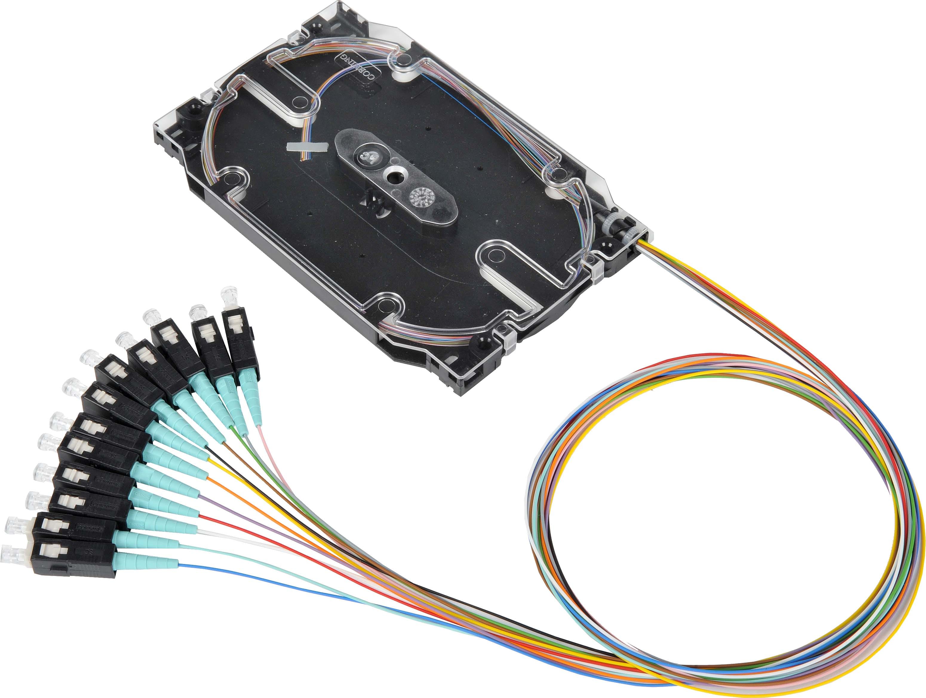 Corning - Pack d'épissurage avec 1 cassette et 12 pigtails OM3 SC, pour fusion ou crimp