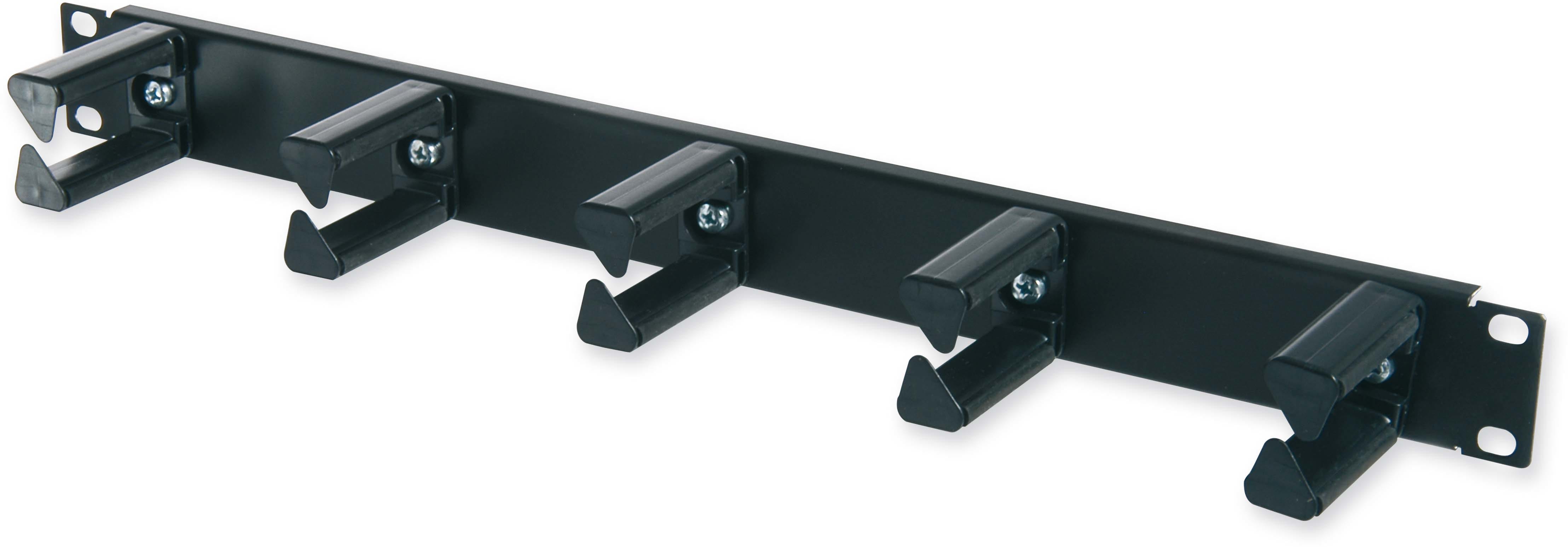 Corning - Guide cordons 19'' cuivre, 1U, noir