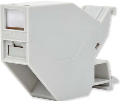 Corning - Adaptateur rail cuivre xs500, Keystone, gris