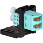 Corning - Module noir avec 1 raccord LC duplex multimode OM3/OM4 auto-obturants aqua